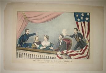 (LINCOLN, ABRAHAM--PRINTS.) Group of 9 Currier & Ives portraits of the president.